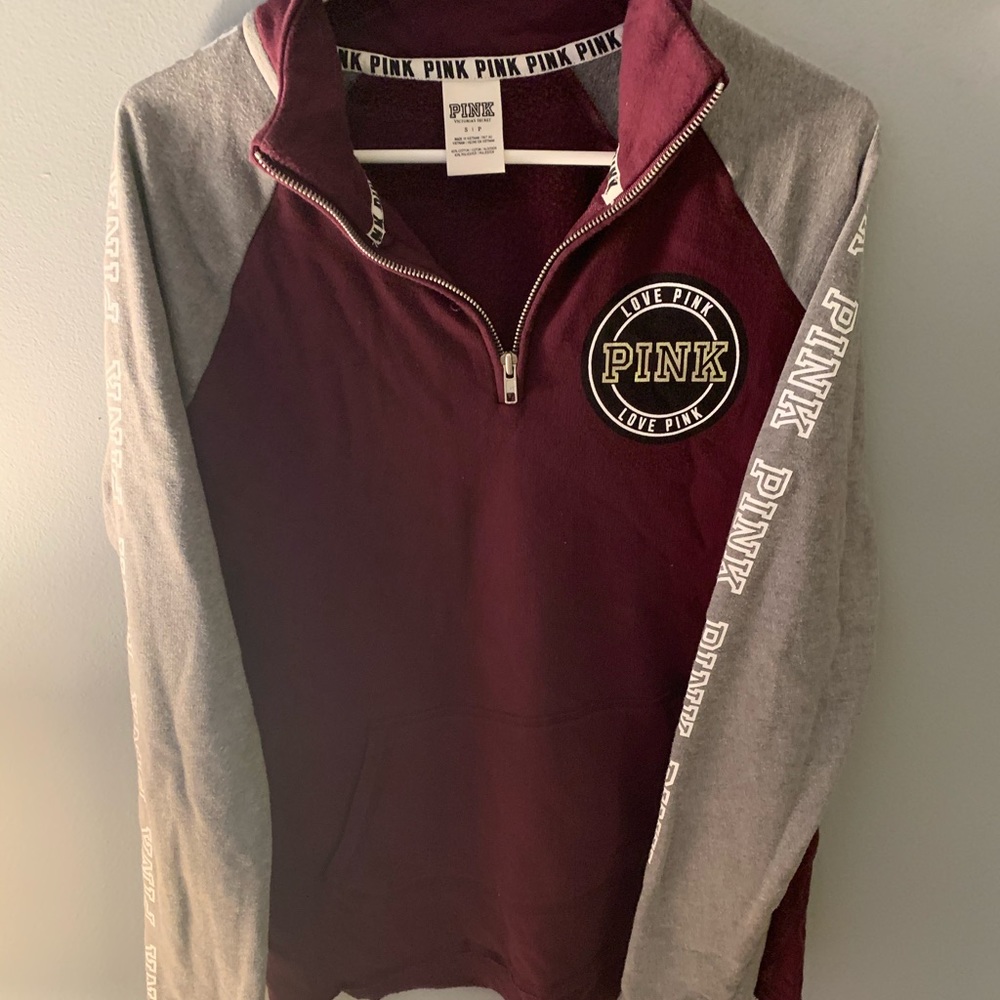 Pink quarter zip